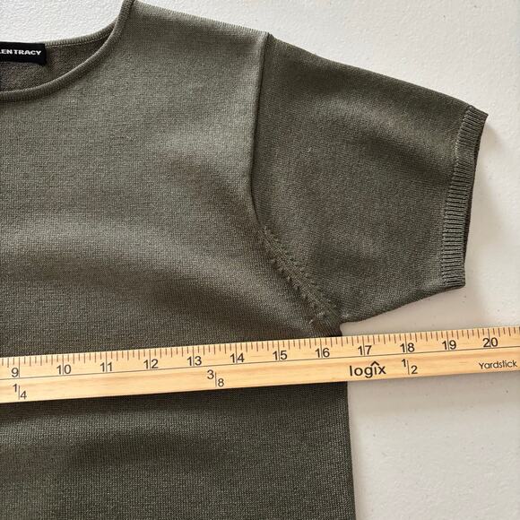 Linda Allard Ellen Tracy Women's Medium Petite Silk Stretch Casual Shirt Tops - Picture 6 of 9